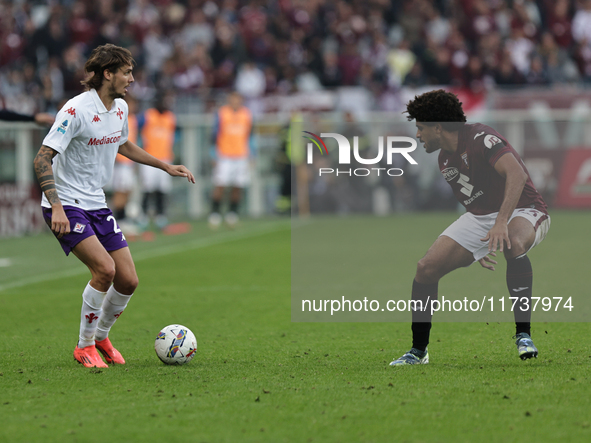 Andrea Colpani participates in the Serie A 2024-2025 match between Torino and Fiorentina in Torino, Italy, on November 3, 2024. 