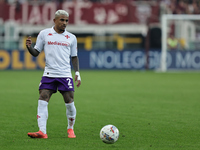 Dodo plays during the Serie A 2024-2025 match between Torino and Fiorentina in Torino, Italy, on November 3, 2024. (