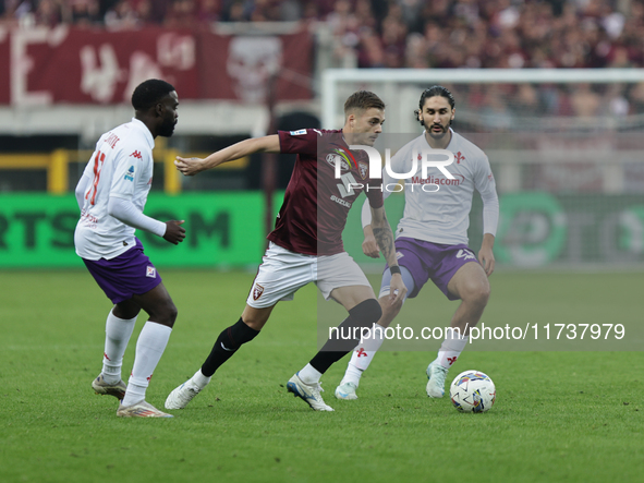 Ivan Ili? participates in the Serie A 2024-2025 match between Torino and Fiorentina in Torino, Italy, on November 3, 2024. 