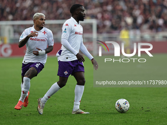 Christian Kouame during the Serie A 2024-2025 match between Torino and Fiorentina in Torino, Italy, on November 3, 2024 (