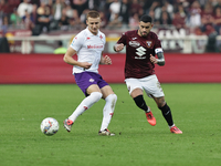 Pietro Comuzzo participates in the Serie A 2024-2025 match between Torino and Fiorentina in Torino, Italy, on November 3, 2024. (