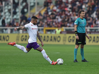 Cristiano Biraghi participates in the Serie A 2024-2025 match between Torino and Fiorentina in Torino, Italy, on November 3, 2024. (