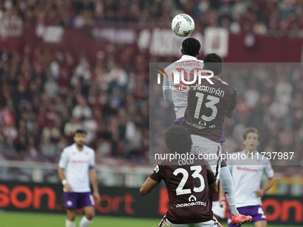 Christian Kouame during the Serie A 2024-2025 match between Torino and Fiorentina in Torino, Italy, on November 3, 2024 