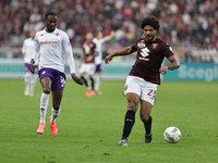 Sa?l Coco participates in the Serie A 2024-2025 match between Torino and Fiorentina in Torino, Italy, on November 3, 2024. (