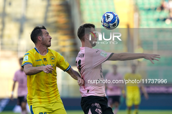 Jeremy Le Douaron of Palermo FC plays during the Serie B match between Palermo and Cittadella at the Stadio ''Renzo Barbera'' in Palermo, It...