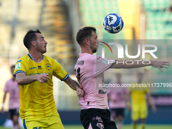 Jeremy Le Douaron of Palermo FC plays during the Serie B match between Palermo and Cittadella at the Stadio ''Renzo Barbera'' in Palermo, It...