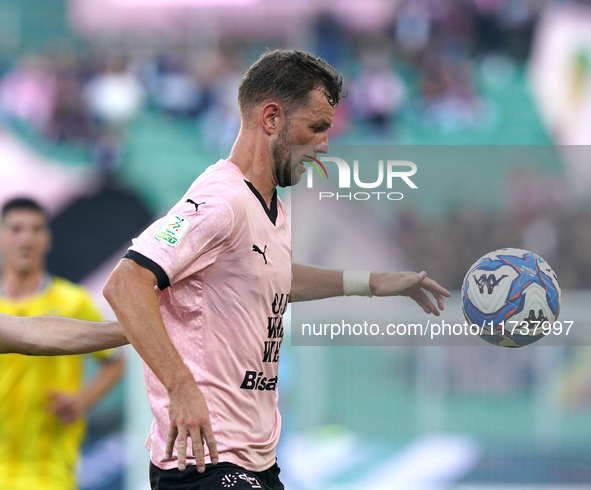 Jeremy Le Douaron of Palermo FC plays during the Serie B match between Palermo and Cittadella at the Stadio ''Renzo Barbera'' in Palermo, It...