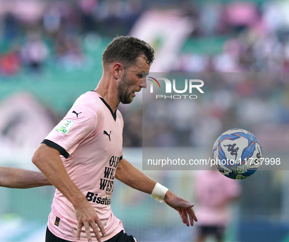 Jeremy Le Douaron of Palermo FC plays during the Serie B match between Palermo and Cittadella at the Stadio ''Renzo Barbera'' in Palermo, It...