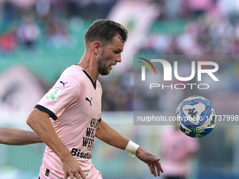 Jeremy Le Douaron of Palermo FC plays during the Serie B match between Palermo and Cittadella at the Stadio ''Renzo Barbera'' in Palermo, It...