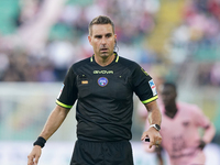 Referee Francesco Fourneau officiates the Serie B match between Palermo and Cittadella at the Stadio ''Renzo Barbera'' in Palermo, Italy, on...