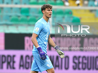 Sebastiano Desplanches of Palermo FC is in action during the Serie B match between Palermo and Cittadella at the Stadio ''Renzo Barbera'' in...