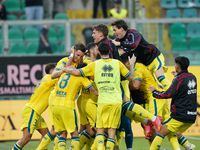 Luca Pandolfi of As Cittadella celebrates a goal during the Serie B match between Palermo and Cittadella at the Stadio ''Renzo Barbera'' in...