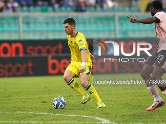 Luca Pandolfi of As Cittadella is in action during the Serie B match between Palermo and Cittadella at the Stadio ''Renzo Barbera'' in Paler...