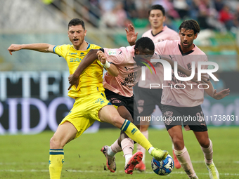 Luca Pandolfi of As Cittadella is in action during the Serie B match between Palermo and Cittadella at the Stadio ''Renzo Barbera'' in Paler...