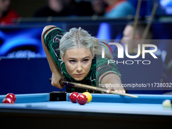 Megan Randle from the Blackball Federation of Ireland ladies national team performs during one of the events at the inaugural IBF World Blac...