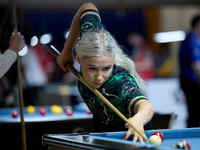 Megan Randle from the Blackball Federation of Ireland ladies national team performs during one of the events at the inaugural IBF World Blac...