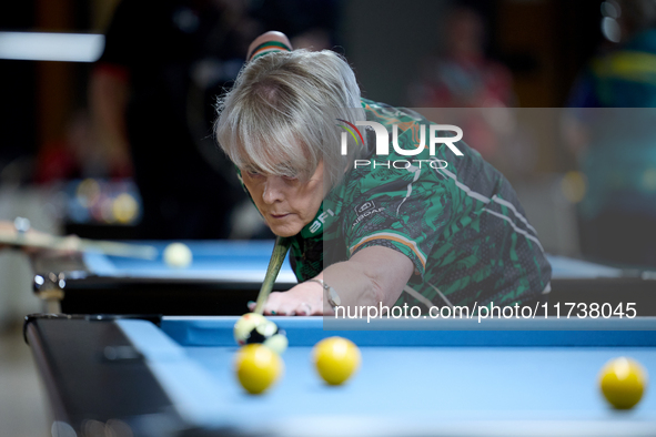 A Blackball female player from the Blackball Federation of Ireland ladies national team performs during one of the events at the inaugural I...