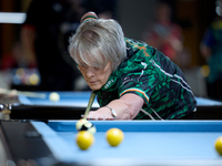 A Blackball female player from the Blackball Federation of Ireland ladies national team performs during one of the events at the inaugural I...