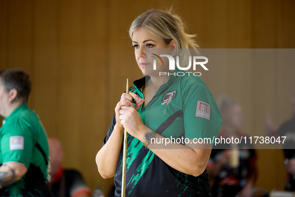 Ana Thomas from the Northern Ireland Pool Association ladies national team participates in one of the events at the inaugural IBF World Blac...