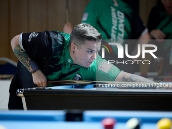 A Blackball female player from the Blackball Federation of Ireland ladies national team performs during one of the events at the inaugural I...