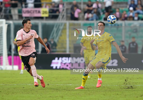 Francesco Amatucci of AS Cittadella plays during the Serie B match between Palermo and Cittadella at the Stadio ''Renzo Barbera'' in Palermo...