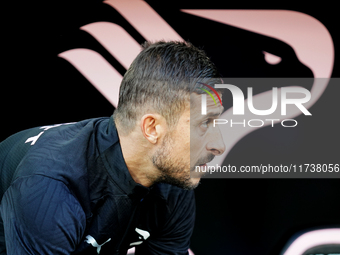 Alessio Dionisi, head coach of Palermo FC, watches the Serie B match between Palermo and Cittadella at the Stadio ''Renzo Barbera'' in Paler...