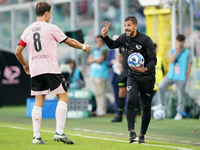 Alessio Dionisi, head coach of Palermo FC, watches the Serie B match between Palermo and Cittadella at the Stadio ''Renzo Barbera'' in Paler...