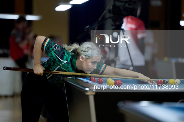 Megan Randle from the Blackball Federation of Ireland ladies national team performs during one of the events at the inaugural IBF World Blac...