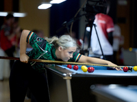 Megan Randle from the Blackball Federation of Ireland ladies national team performs during one of the events at the inaugural IBF World Blac...