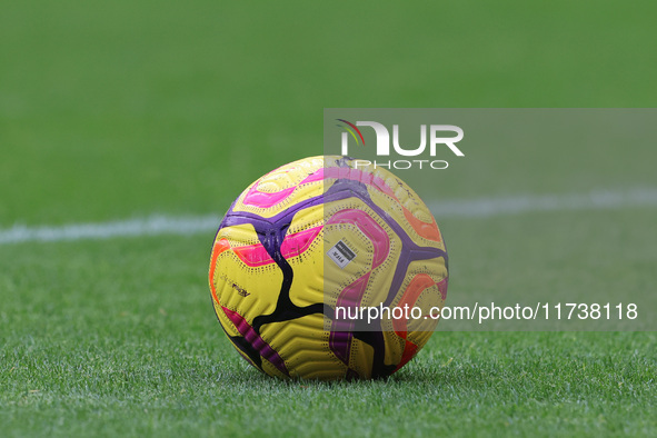 A general view of a Hi-Vis Winter Premier League Flight Nike Football during the Premier League match between Newcastle United and Arsenal a...