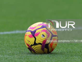 A general view of a Hi-Vis Winter Premier League Flight Nike Football during the Premier League match between Newcastle United and Arsenal a...