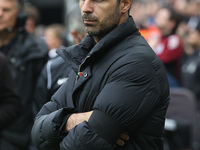 Arsenal manager Mikel Arteta is present during the Premier League match between Newcastle United and Arsenal at St. James's Park in Newcastl...