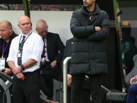 Arsenal manager Mikel Arteta is present during the Premier League match between Newcastle United and Arsenal at St. James's Park in Newcastl...