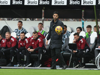 Arsenal manager Mikel Arteta is present during the Premier League match between Newcastle United and Arsenal at St. James's Park in Newcastl...