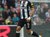 Fabian Schar of Newcastle United plays during the Premier League match between Newcastle United and Arsenal at St. James's Park in Newcastle...