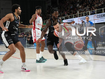 Stefano Tonut of EA7 Emporio Armani Milano carries the ball during the match between Dolomiti Energia Trentino and EA7 Emporio Armani Milano...