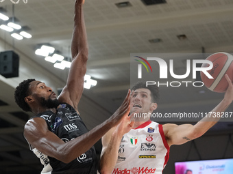 Leandro Bolmaro of EA7 Emporio Armani Milano takes the rebound during the match between Dolomiti Energia Trentino and EA7 Emporio Armani Mil...