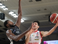 Leandro Bolmaro of EA7 Emporio Armani Milano takes the rebound during the match between Dolomiti Energia Trentino and EA7 Emporio Armani Mil...