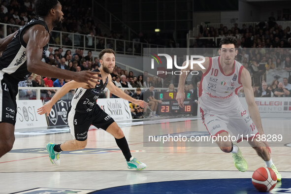 Leandro Bolmaro of EA7 Emporio Armani Milano is in action during the match between Dolomiti Energia Trentino and EA7 Emporio Armani Milano,...