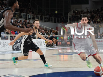 Leandro Bolmaro of EA7 Emporio Armani Milano is in action during the match between Dolomiti Energia Trentino and EA7 Emporio Armani Milano,...