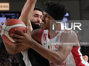 Zach Le Day of EA7 Emporio Armani Milano is in action during the match between Dolomiti Energia Trentino and EA7 Emporio Armani Milano, regu...