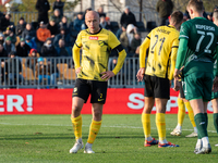 Michal Pazdan participates in the game between Wieczysta Krakow and Olimpia Grudziadz in Krakow, Poland, on November 3, 2024. This is a Betc...