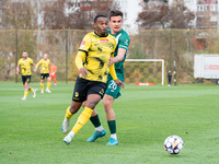 Lisandro Semedo participates in the game between Wieczysta Krakow and Olimpia Grudziadz in Krakow, Poland, on November 3, 2024. This is a Be...