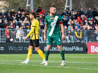 Damian Kostkowski participates in the game between Wieczysta Krakow and Olimpia Grudziadz in Krakow, Poland, on November 3, 2024. This is a...