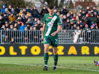 Bartosz Zbiciak participates in the game between Wieczysta Krakow and Olimpia Grudziadz in Krakow, Poland, on November 3, 2024. This is a Be...