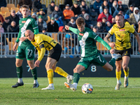 Tomasz Kaczmarek participates in the game between Wieczysta Krakow and Olimpia Grudziadz in Krakow, Poland, on November 3, 2024. This is a B...