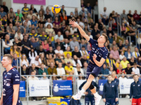 Kamil Urbanowicz participates in a match of the PLUS Liga between Stal Nysa and ZAKSA Kedzierzyn Kozle in Nysa, Poland, on November 3, 2024....