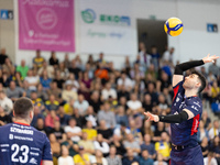 MARCIN JANUSZ participates in a match of the PLUS Liga between Stal Nysa and ZAKSA Kedzierzyn Kozle in Nysa, Poland, on November 3, 2024. (