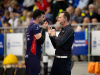 MARCIN JANUSZ participates in a match of the PLUS Liga between Stal Nysa and ZAKSA Kedzierzyn Kozle in Nysa, Poland, on November 3, 2024. (