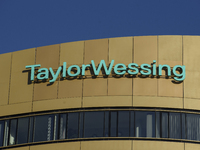 Taylor Wessing signage is displayed in Warsaw, Poland, on November 3, 2024. (